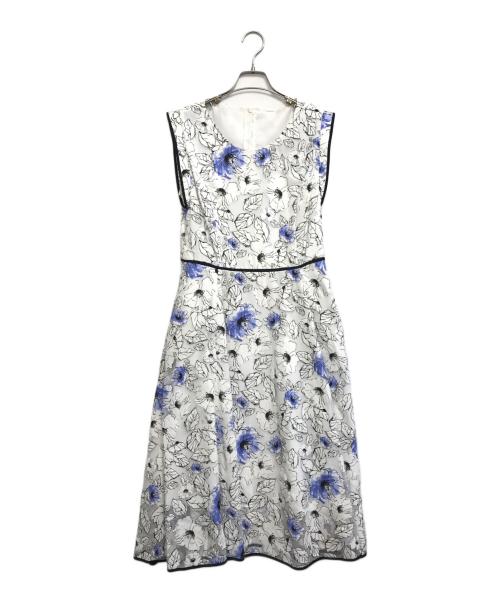 Rene（ルネ）Rene (ルネ) フラワーシアーワンピース ホワイト サイズ:38の古着・服飾アイテム