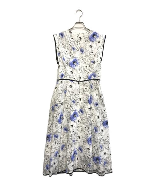 Rene（ルネ）Rene (ルネ) フラワーシアーワンピース ホワイト サイズ:38の古着・服飾アイテム
