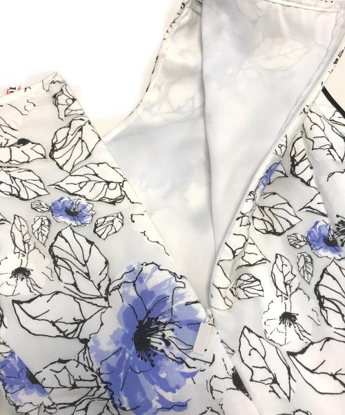 Rene（ルネ）Rene (ルネ) フラワーシアーワンピース ホワイト サイズ:38の古着・服飾アイテム