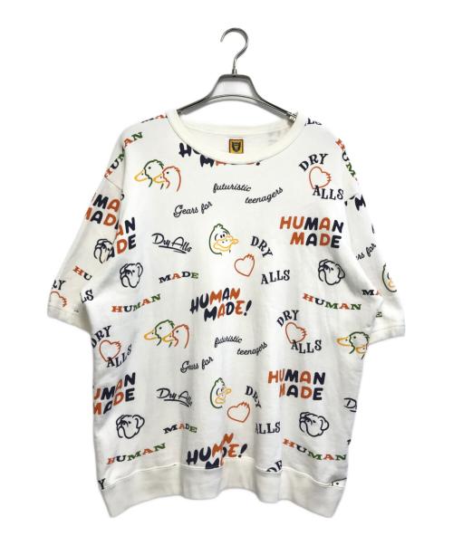 HUMAN MADE（ヒューマンメイド）HUMAN MADE (ヒューマンメイド) 半袖スウェット ホワイト サイズ:XXLの古着・服飾アイテム
