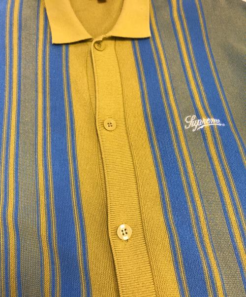 SUPREME（シュプリーム）SUPREME (シュプリーム) Stripe Button Up Polo グリーン サイズ:XLの古着・服飾アイテム