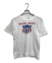 velva sheen（ベルバシーン）の古着「2段染込みプリントTシャツ」｜ホワイト