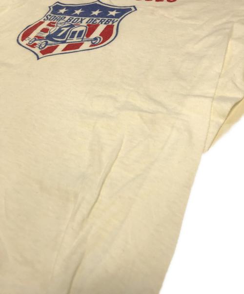 velva sheen（ベルバシーン）velva sheen (ベルバシーン) 2段染込みプリントTシャツ ホワイト サイズ:Lの古着・服飾アイテム