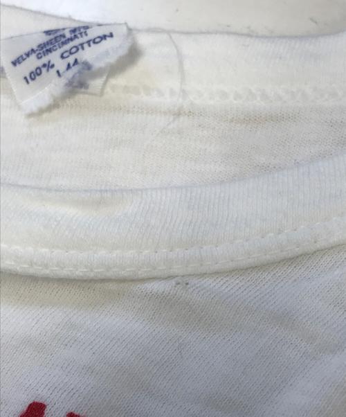 velva sheen（ベルバシーン）velva sheen (ベルバシーン) 2段染込みプリントTシャツ ホワイト サイズ:Lの古着・服飾アイテム