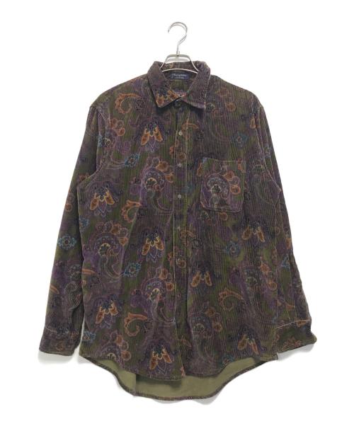 CHAPS RALPH LAUREN（チャップス ラルフローレン）CHAPS RALPH LAUREN (チャップス ラルフローレン) ペイズリー柄コーデュロイシャツ パープル サイズ:Lの古着・服飾アイテム