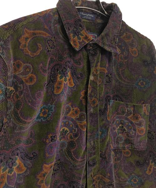 CHAPS RALPH LAUREN（チャップス ラルフローレン）CHAPS RALPH LAUREN (チャップス ラルフローレン) ペイズリー柄コーデュロイシャツ パープル サイズ:Lの古着・服飾アイテム