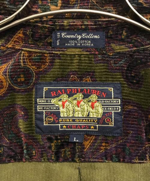 CHAPS RALPH LAUREN（チャップス ラルフローレン）CHAPS RALPH LAUREN (チャップス ラルフローレン) ペイズリー柄コーデュロイシャツ パープル サイズ:Lの古着・服飾アイテム