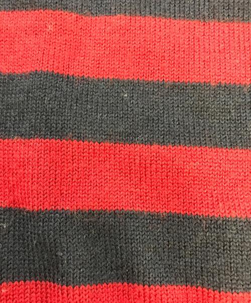 Saint Laurent Paris（サンローランパリ）Saint Laurent Paris (サンローランパリ) ボーダークルーネックニット ネイビー×レッド サイズ:Lの古着・服飾アイテム