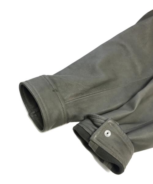 CALEE（キャリー）CALEE (キャリー) レザージャケット グリーン サイズ:Lの古着・服飾アイテム