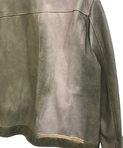 CALEE（キャリー）CALEE (キャリー) レザージャケット グリーン サイズ:Lの古着・服飾アイテム