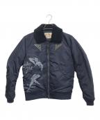 CALEEキャリー）の古着「ボンバージャケット」｜ネイビー