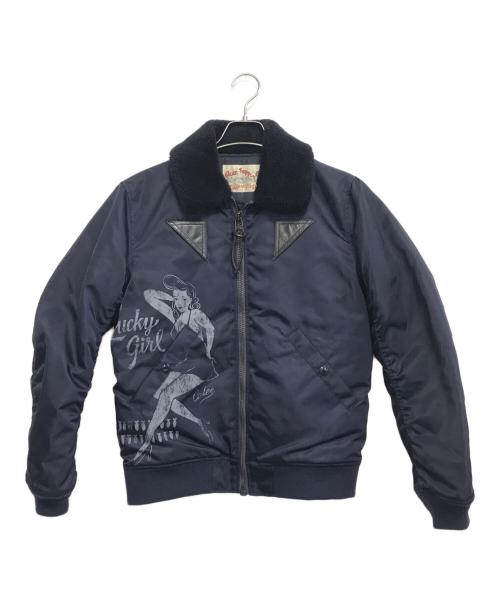 CALEE（キャリー）CALEE (キャリー) ボンバージャケット ネイビー サイズ:Mの古着・服飾アイテム