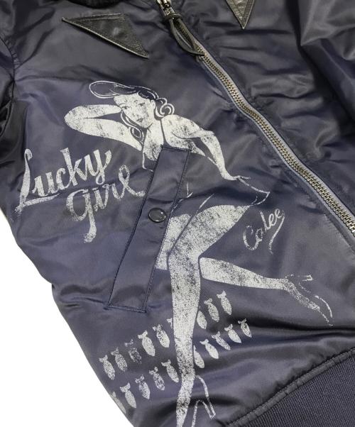 CALEE（キャリー）CALEE (キャリー) ボンバージャケット ネイビー サイズ:Mの古着・服飾アイテム