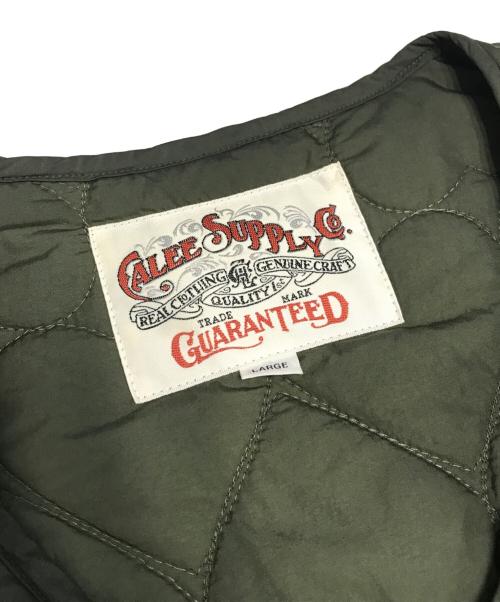 CALEE（キャリー）CALEE (キャリー) ハートキルティングジャケット カーキ サイズ:Lの古着・服飾アイテム