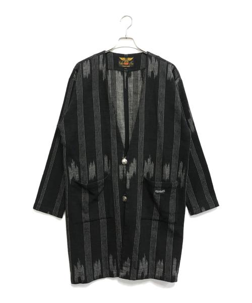 CALEE（キャリー）CALEE (キャリー) ネイティブジャガードハッピコート ブラック サイズ:Lの古着・服飾アイテム