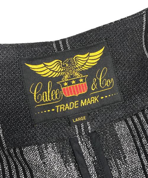 CALEE（キャリー）CALEE (キャリー) ネイティブジャガードハッピコート ブラック サイズ:Lの古着・服飾アイテム