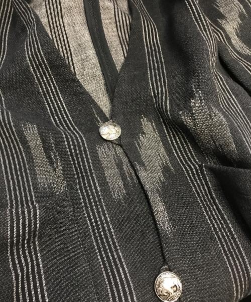 CALEE（キャリー）CALEE (キャリー) ネイティブジャガードハッピコート ブラック サイズ:Lの古着・服飾アイテム