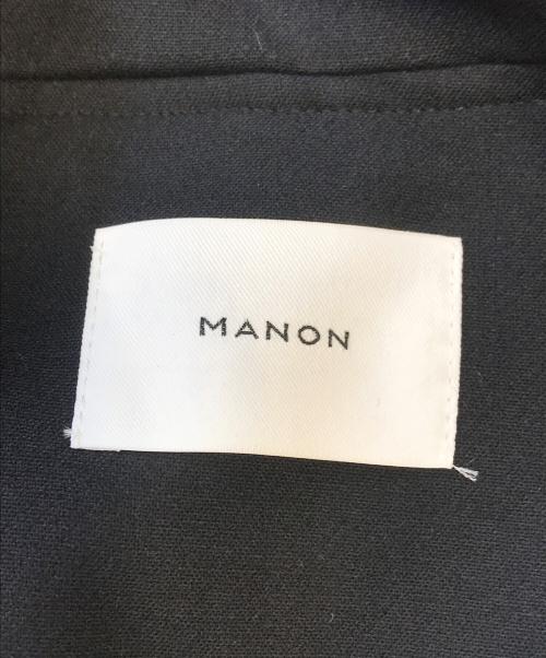 manon（マノン）MANON (マノン) SHAWL COLLAR DOUBLE COAT ブラックの古着・服飾アイテム