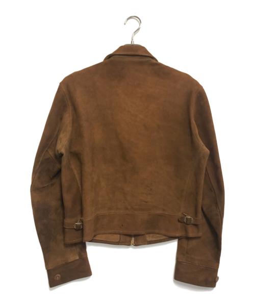 CALIFORNIAN（カリフォルニアン）CALIFORNIAN (カリフォルニアン) ヌバックスポーツレザージャケット ブラウン サイズ:表記なしの古着・服飾アイテム