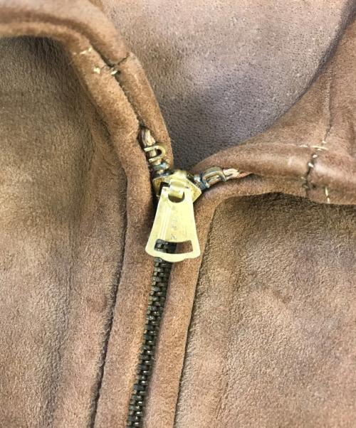 CALIFORNIAN（カリフォルニアン）CALIFORNIAN (カリフォルニアン) ヌバックスポーツレザージャケット ブラウン サイズ:表記なしの古着・服飾アイテム