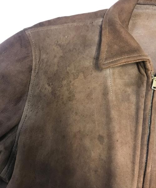 CALIFORNIAN（カリフォルニアン）CALIFORNIAN (カリフォルニアン) ヌバックスポーツレザージャケット ブラウン サイズ:表記なしの古着・服飾アイテム