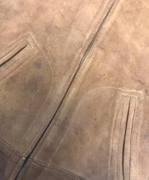 CALIFORNIAN（カリフォルニアン）CALIFORNIAN (カリフォルニアン) ヌバックスポーツレザージャケット ブラウン サイズ:表記なしの古着・服飾アイテム