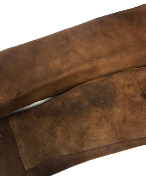 CALIFORNIAN（カリフォルニアン）CALIFORNIAN (カリフォルニアン) ヌバックスポーツレザージャケット ブラウン サイズ:表記なしの古着・服飾アイテム