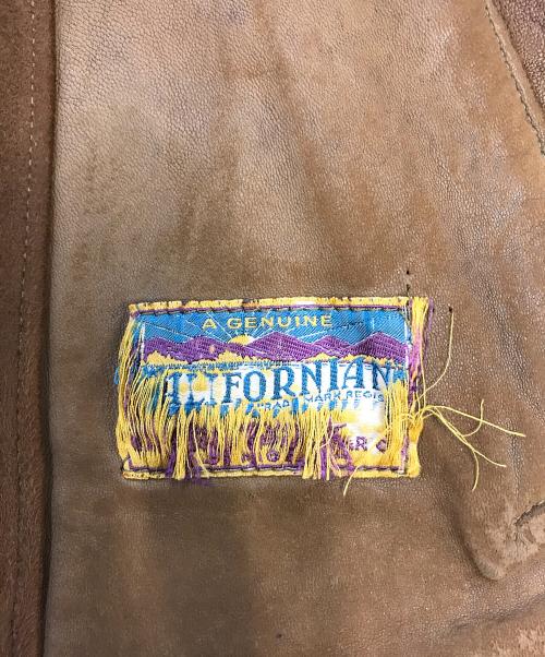 CALIFORNIAN（カリフォルニアン）CALIFORNIAN (カリフォルニアン) ヌバックスポーツレザージャケット ブラウン サイズ:表記なしの古着・服飾アイテム