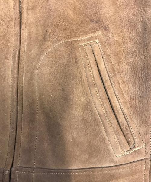 CALIFORNIAN（カリフォルニアン）CALIFORNIAN (カリフォルニアン) ヌバックスポーツレザージャケット ブラウン サイズ:表記なしの古着・服飾アイテム