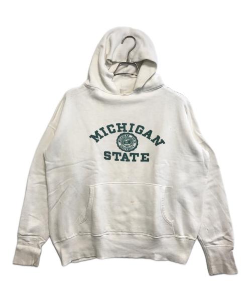 VINTAGE（ヴィンテージ）VINTAGE (ヴィンテージ) 3段染み込みプリントパーカー ホワイト サイズ:表記なしの古着・服飾アイテム