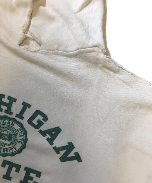 VINTAGE（ヴィンテージ）VINTAGE (ヴィンテージ) 3段染み込みプリントパーカー ホワイト サイズ:表記なしの古着・服飾アイテム