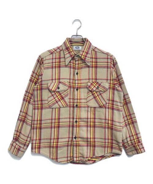 MR LEGGS（ミスターレッグス）MR LEGGS (ミスターレッグス) チェックネルシャツ ベージュ サイズ:表記なしの古着・服飾アイテム