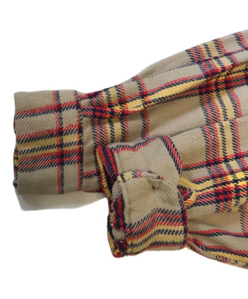 MR LEGGS（ミスターレッグス）MR LEGGS (ミスターレッグス) チェックネルシャツ ベージュ サイズ:表記なしの古着・服飾アイテム