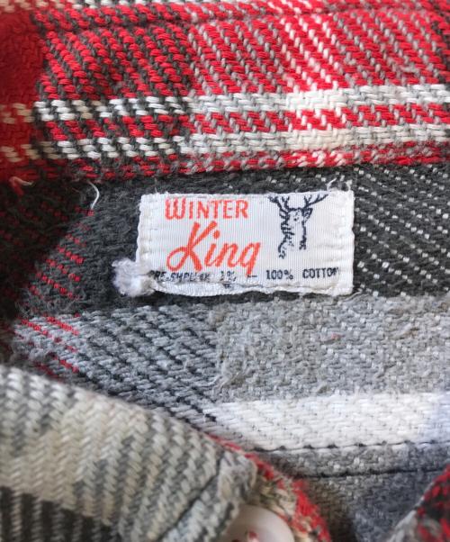 WINTER KING（ウィンターキング）WINTER KING (ウィンターキング) チェックネルシャツ レッド サイズ:表記なしの古着・服飾アイテム