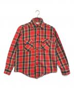 FROSTPROOFフロントプルーフ）の古着「チェックネルシャツ」｜レッド