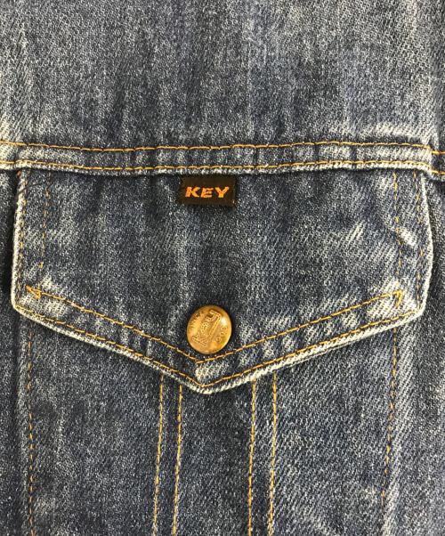 KEY IMPERIAL（キーインペリアル）KEY IMPERIAL (キーインペリアル) 裏地フランネルデニムジャケット インディゴ サイズ:表記なしの古着・服飾アイテム