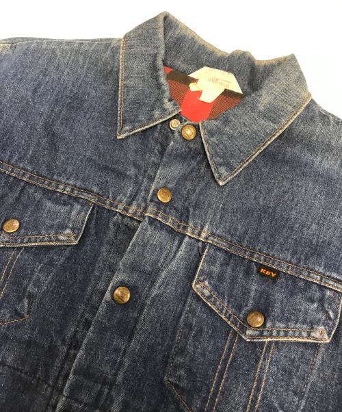 KEY IMPERIAL（キーインペリアル）KEY IMPERIAL (キーインペリアル) 裏地フランネルデニムジャケット インディゴ サイズ:表記なしの古着・服飾アイテム