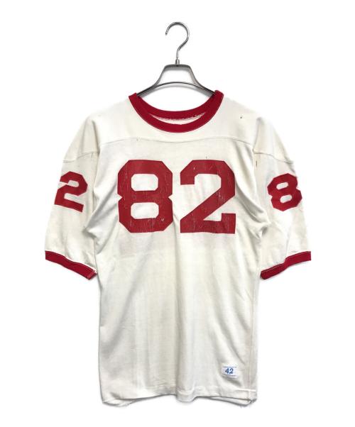 Champion（チャンピオン）Champion (チャンピオン) ナンバリングフットボールTシャツ ホワイト サイズ:42の古着・服飾アイテム