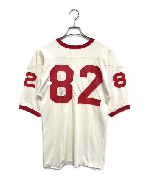 Champion（チャンピオン）Champion (チャンピオン) ナンバリングフットボールTシャツ ホワイト サイズ:42の古着・服飾アイテム