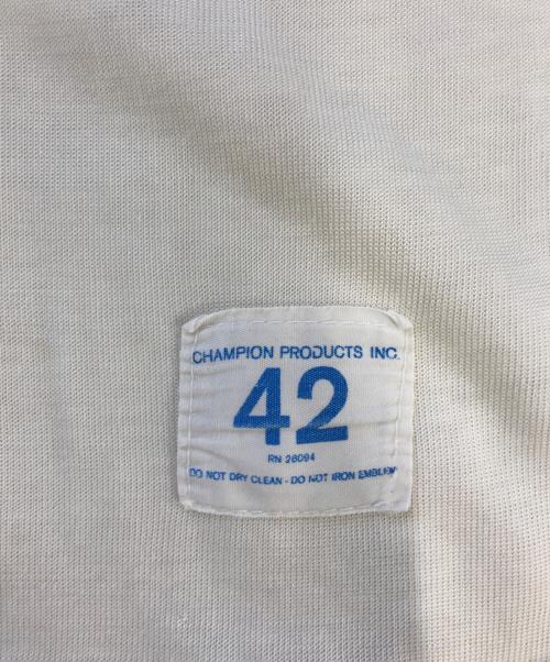 Champion（チャンピオン）Champion (チャンピオン) ナンバリングフットボールTシャツ ホワイト サイズ:42の古着・服飾アイテム