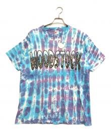 WOODSTOCK（ウッドストック）の古着「ダイダイ染プリントTシャツ」｜ブルー