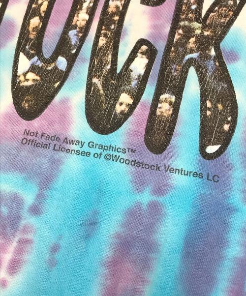 WOODSTOCK（ウッドストック）WOODSTOCK (ウッドストック) ダイダイ染プリントTシャツ ブルー サイズ:XLの古着・服飾アイテム