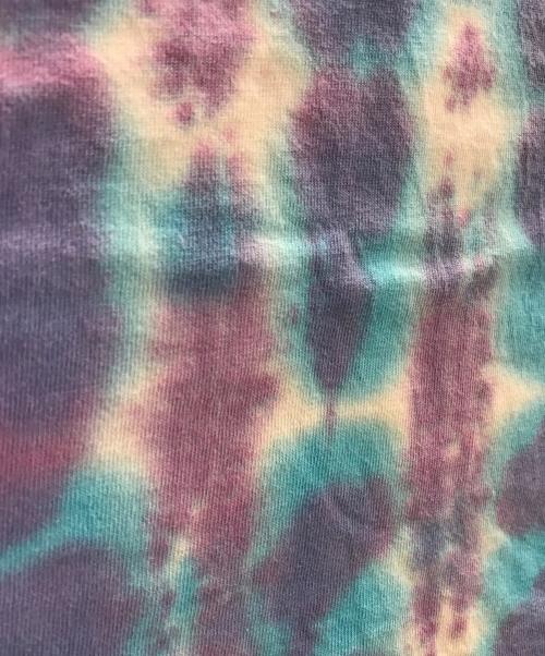 WOODSTOCK（ウッドストック）WOODSTOCK (ウッドストック) ダイダイ染プリントTシャツ ブルー サイズ:XLの古着・服飾アイテム