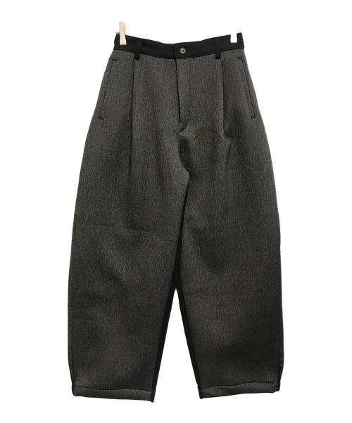KAIKI（カイキ）KAIKI (カイキ) ボンディングモールスキンストレートパンツ ブラウン×ブラック サイズ:表記なしの古着・服飾アイテム