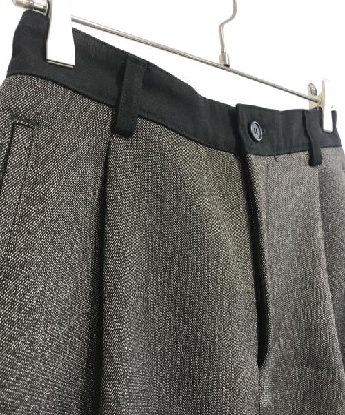 KAIKI（カイキ）KAIKI (カイキ) ボンディングモールスキンストレートパンツ ブラウン×ブラック サイズ:表記なしの古着・服飾アイテム