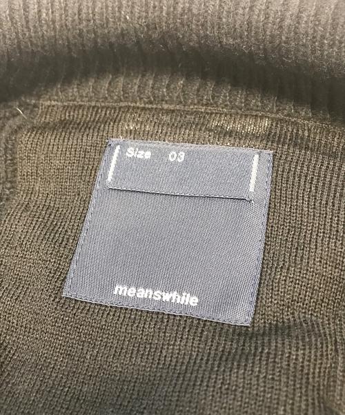 meanswhile（ミーンズワイル）meanswhile (ミーンズワイル) ドライバーズニット ブラック サイズ:SIZE03の古着・服飾アイテム