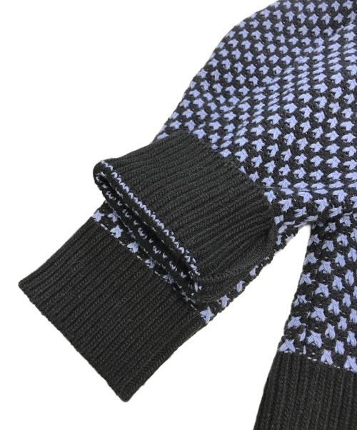 KAIKI（カイキ）KAIKI (カイキ) カーディガン ブラック×ブルー サイズ:表記なしの古着・服飾アイテム