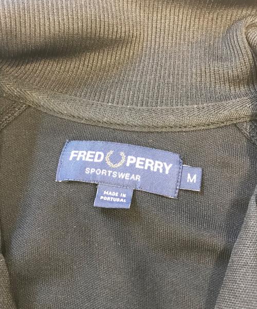 FRED PERRY（フレッドペリー）FRED PERRY (フレッドペリー) トラックジャケット ブラック×ホワイト サイズ:Ⅿの古着・服飾アイテム