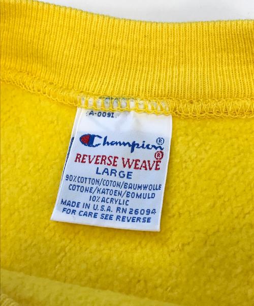 Champion（チャンピオン）Champion (チャンピオン) リバースウィーブスウェット イエロー サイズ:Lの古着・服飾アイテム