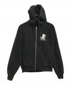 stussyステューシー）の古着「RAT ZIP HOODIE」｜ブラック